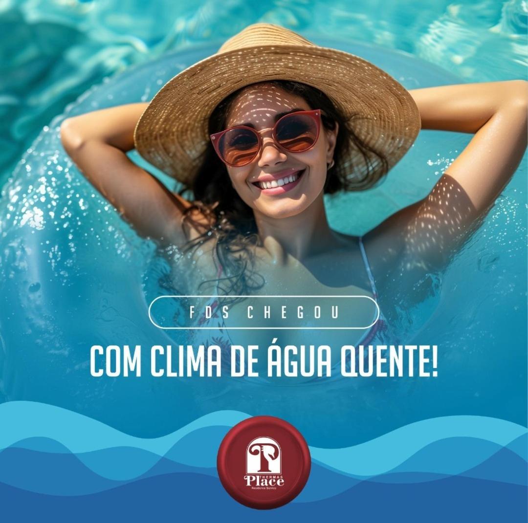 Flat Para Temporada Perto Singapura Shopping Com 7 Piscinas, Bar Molhado, Restaurante - A 3 Min Centro De Caldas Novas! 외부 사진